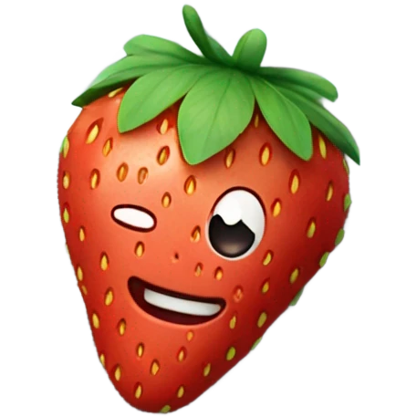 Strawberry on a sunbed emoji