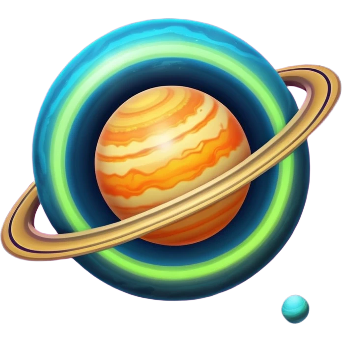 planet with rings. emoji