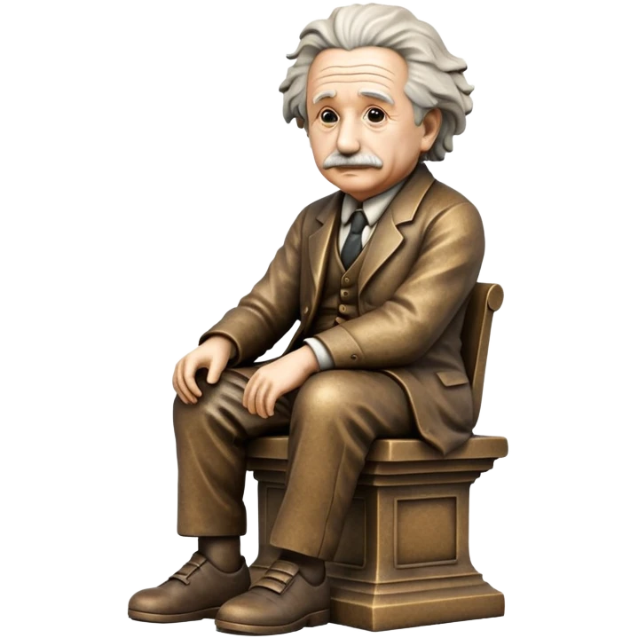 sitting philosopher-statue as albert einstein emoji