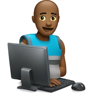 emoji working on computer emoji