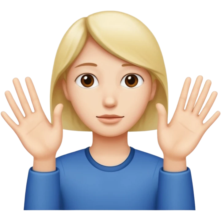 La H con las manos emoji