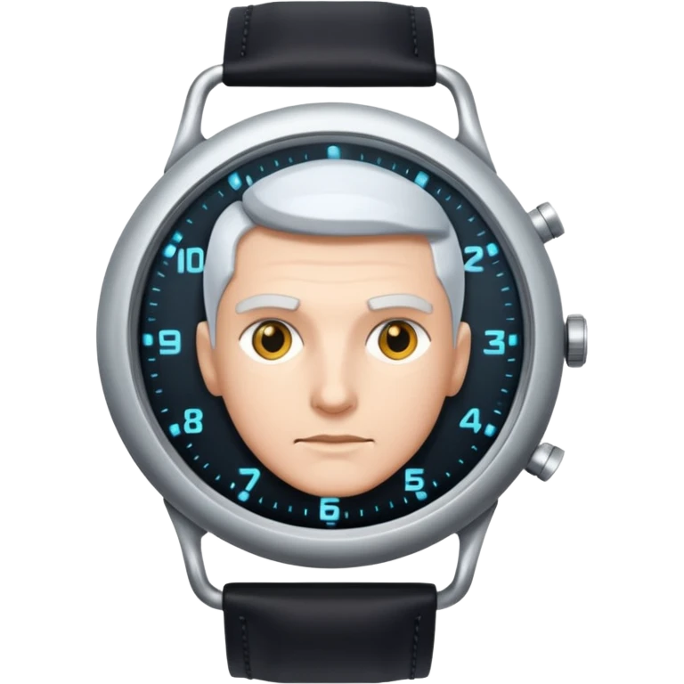 Time Traveler Looking At A Futuristic Watch emoji