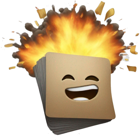 A card Explode emoji