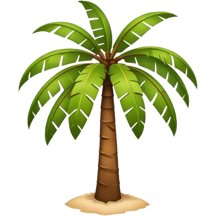 coconut tree with coconuts below emoji