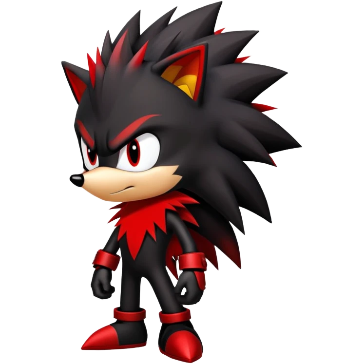 Shadow the hedgehog with black and red fur emoji