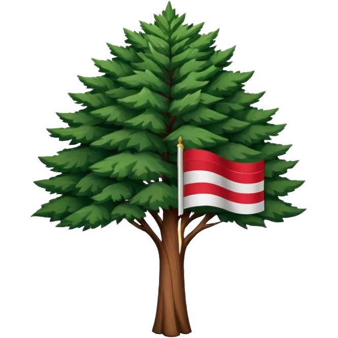 Lebanon flag but the background is yellow instead of white and red emoji