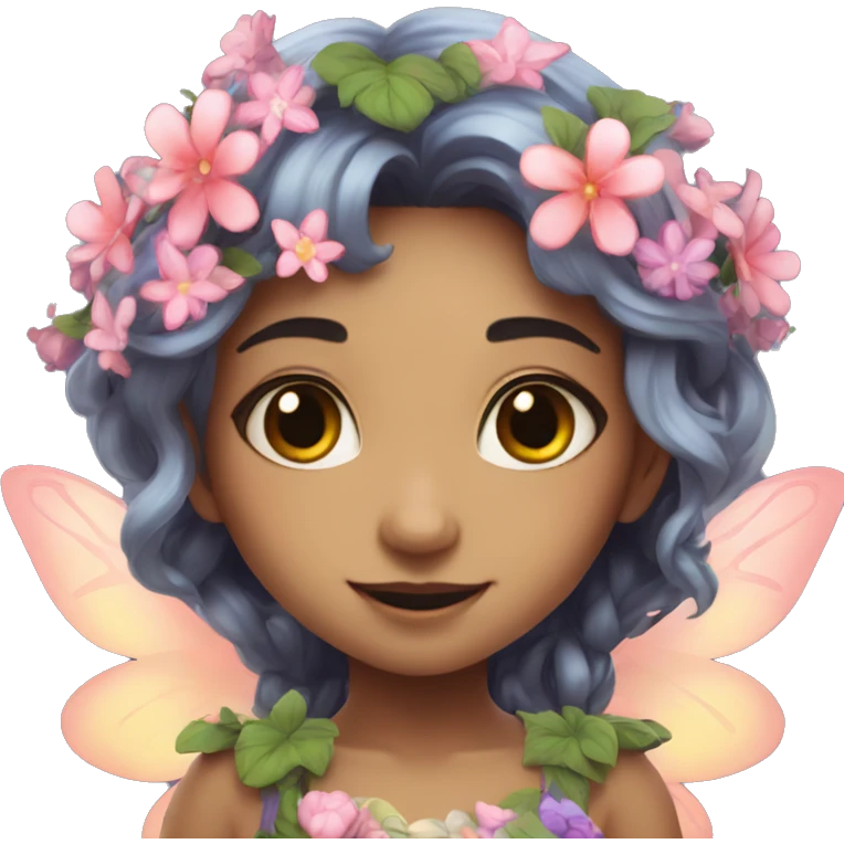 Cute fairy magical floral girl  emoji