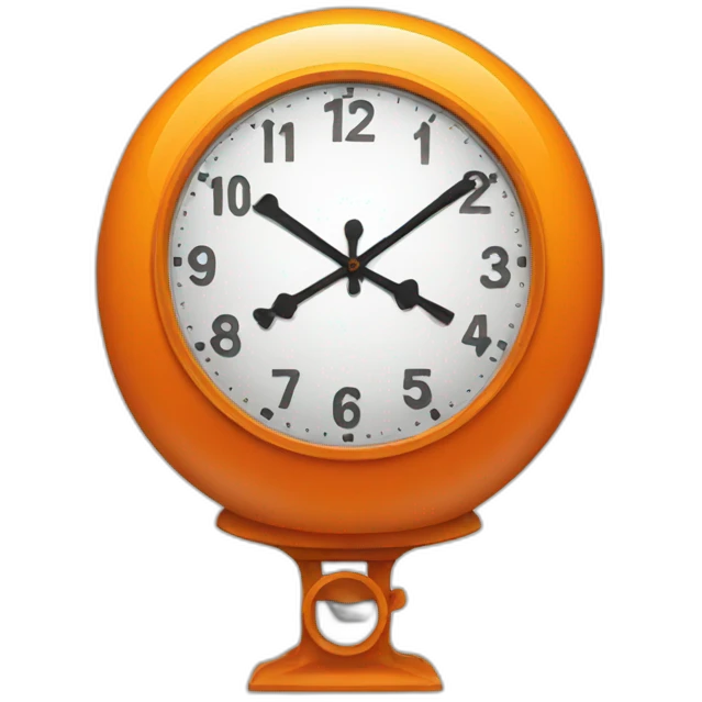 Orange clock emoji