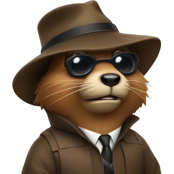 spy beaver emoji