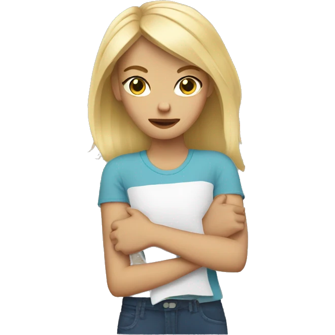 blonde girl with broken arm  emoji