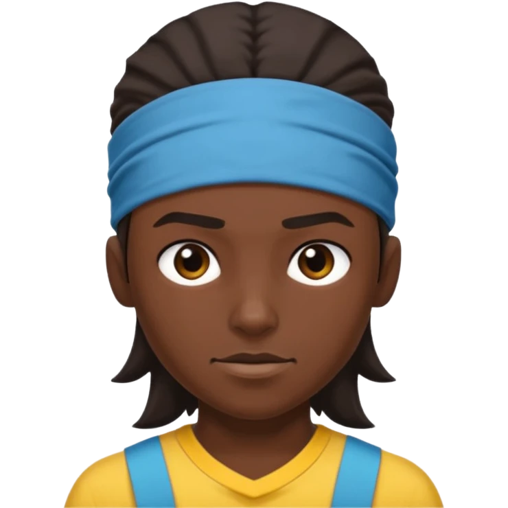 black usalt bolt half body with head band,half body,  emoji