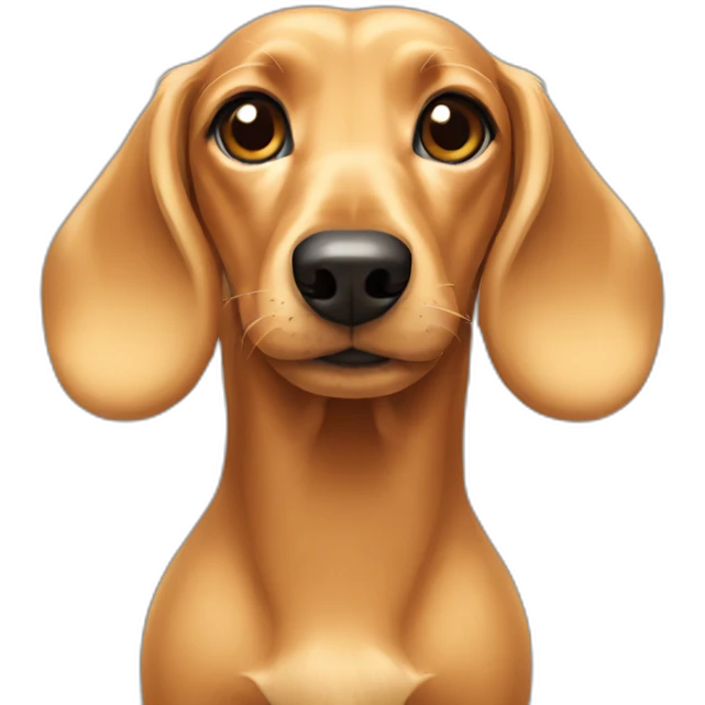 blonde dachsund emoji