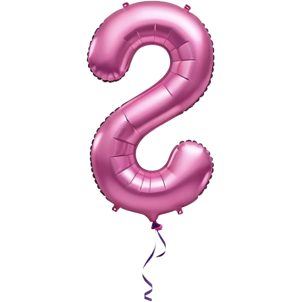 Number 2 birthdays balloon  emoji