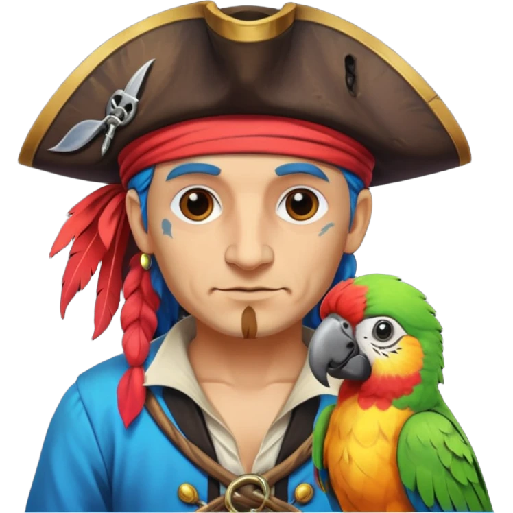 pirate and parrot emoji