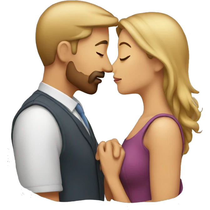 man and woman kissing emoji