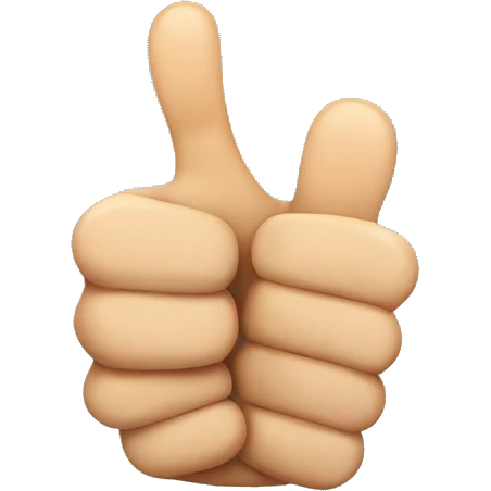 half thumbs up emoji