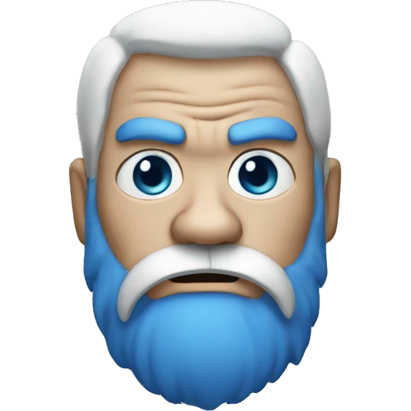 blue giant with a white beard angry emoji