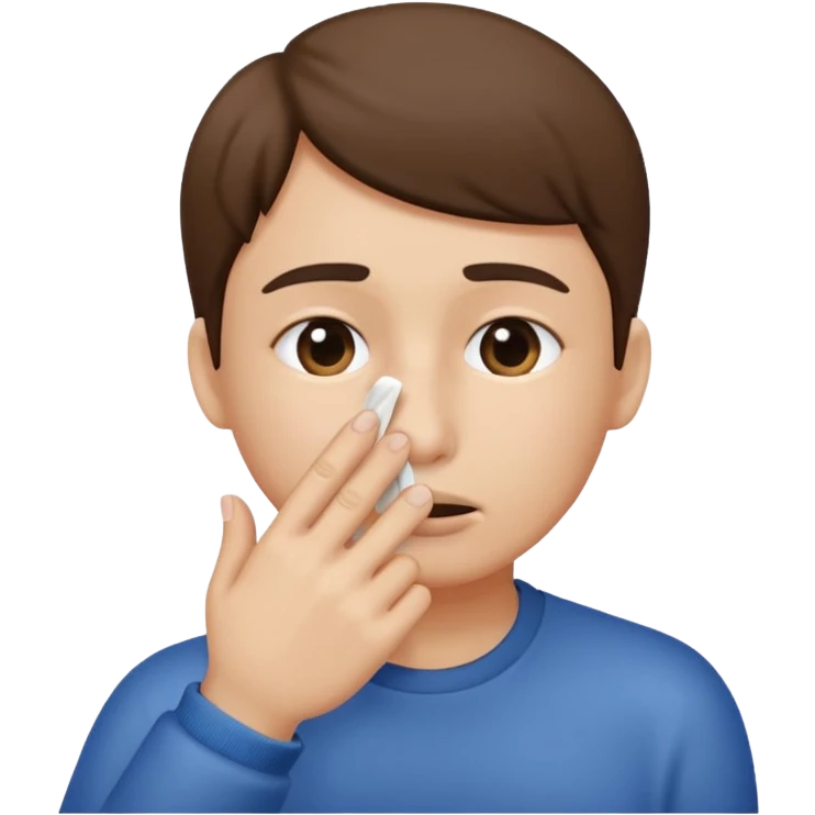 Wiping your nose with your finger emoji