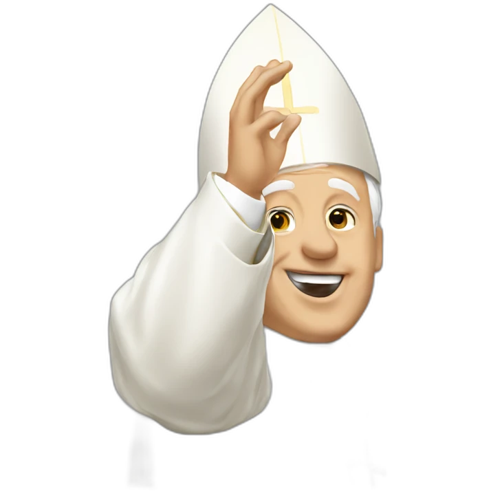 Pope waving emoji
