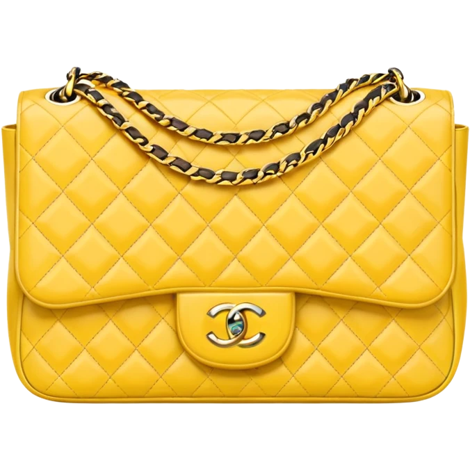 light yellow chanel bag emoji