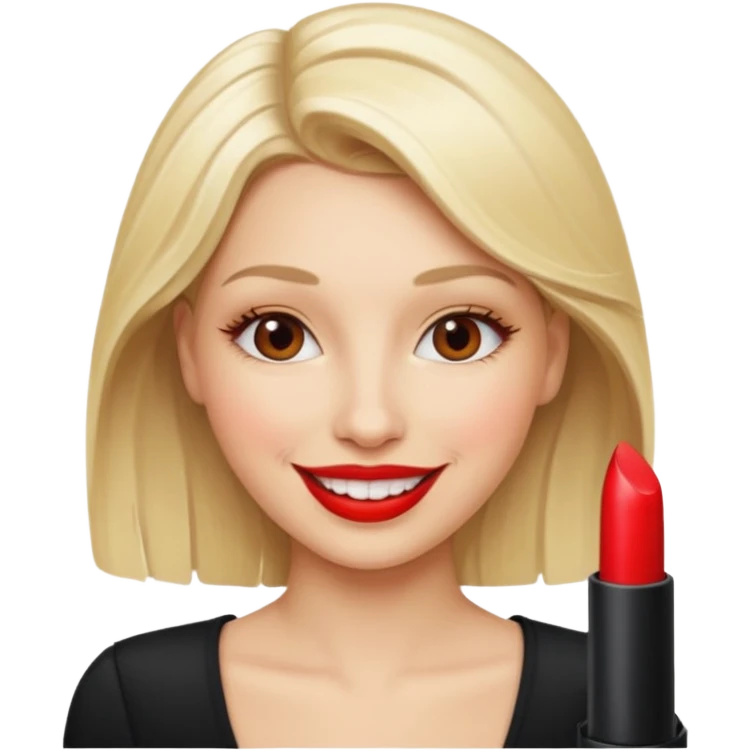 Face of blonde woman very happy emoji