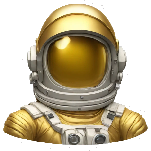 astronaut helmet gold emoji