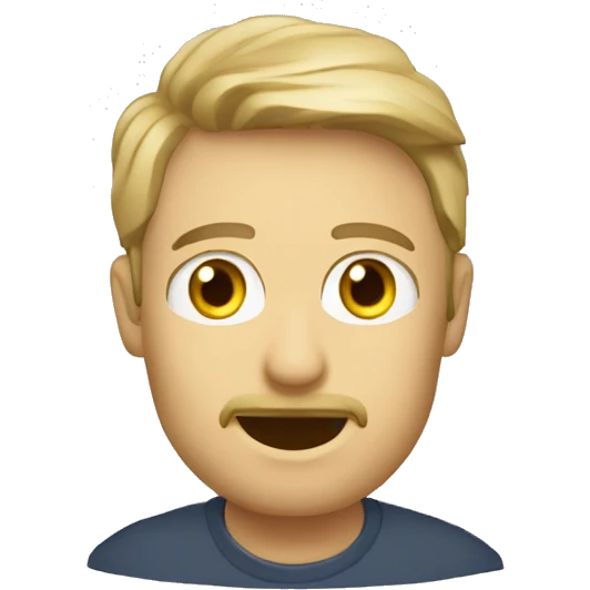 Locutor con anteojos peli corto y micrófono  emoji