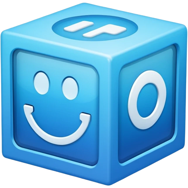 AI 솔루션 (블루 컬러, 네모 박스 느낌, 그라데이션, 투명창) emoji