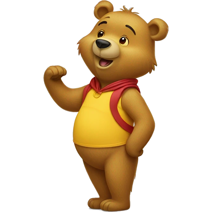 bear wearing a winnie the pooh costume emoji