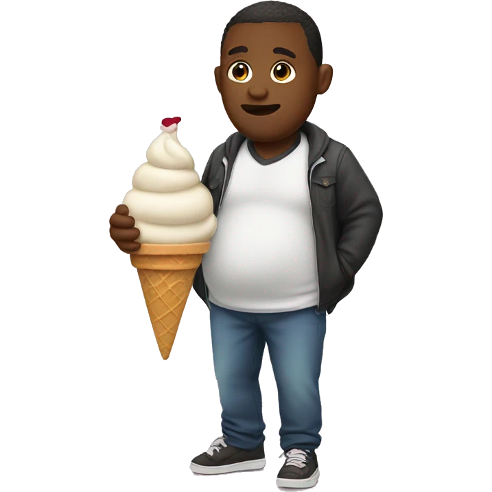 pregnant man with ice cream emoji