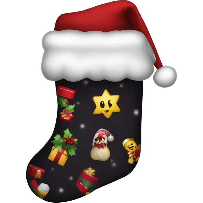 Gothic Christmas stocking emoji