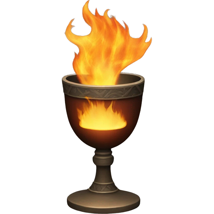 goblet of fire with flames coming out the top emoji