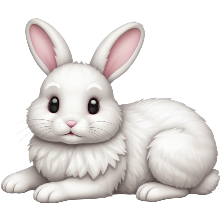fullbody laying bunny  ios 16 very cute emoji