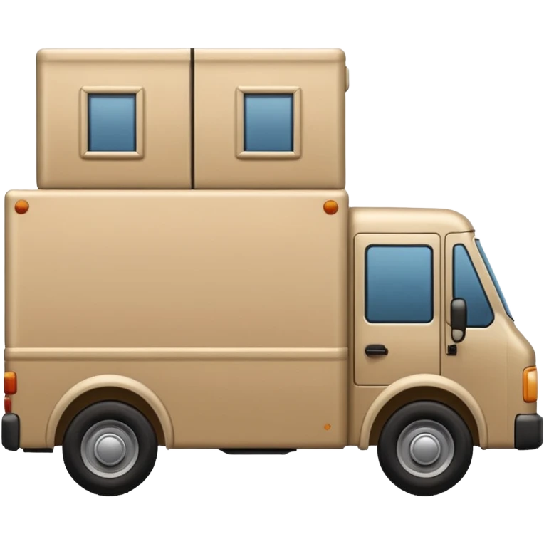 emoji of beige delivery truck emoji
