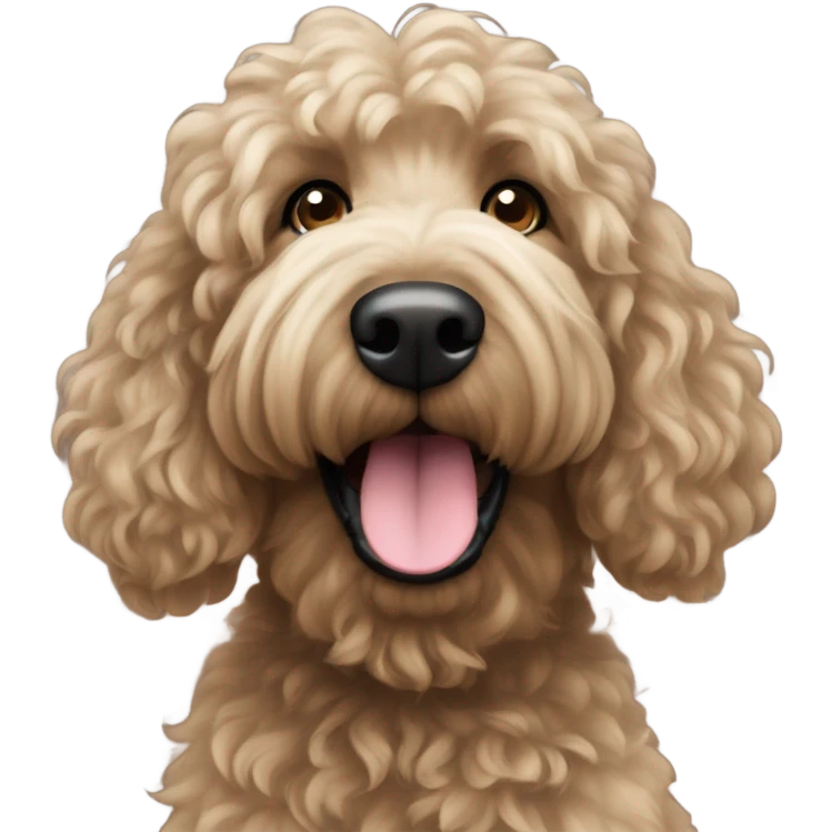 Black golden doodle emoji