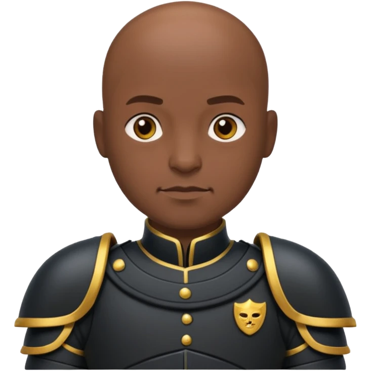 bald armed guards black armour emoji