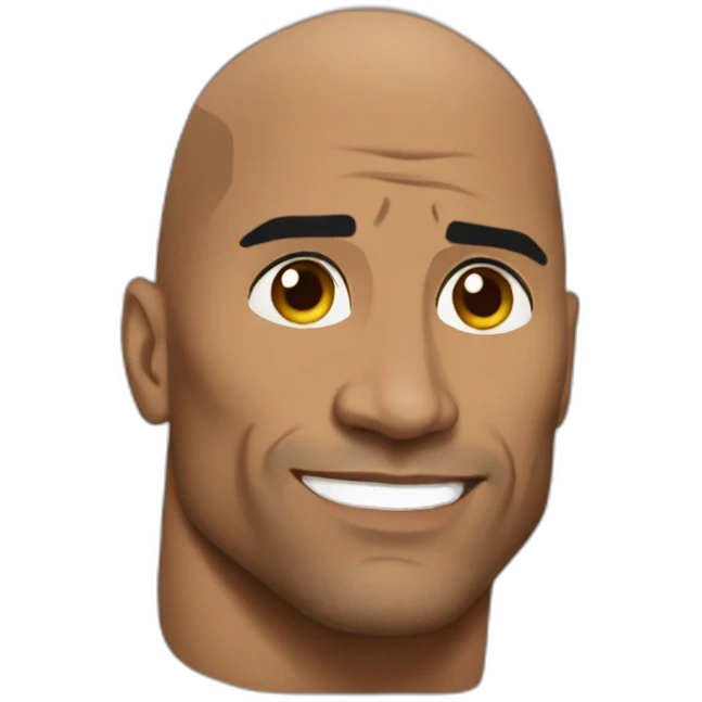 The rock as a rock emoji
