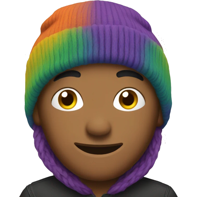 Colorful beanie emoji