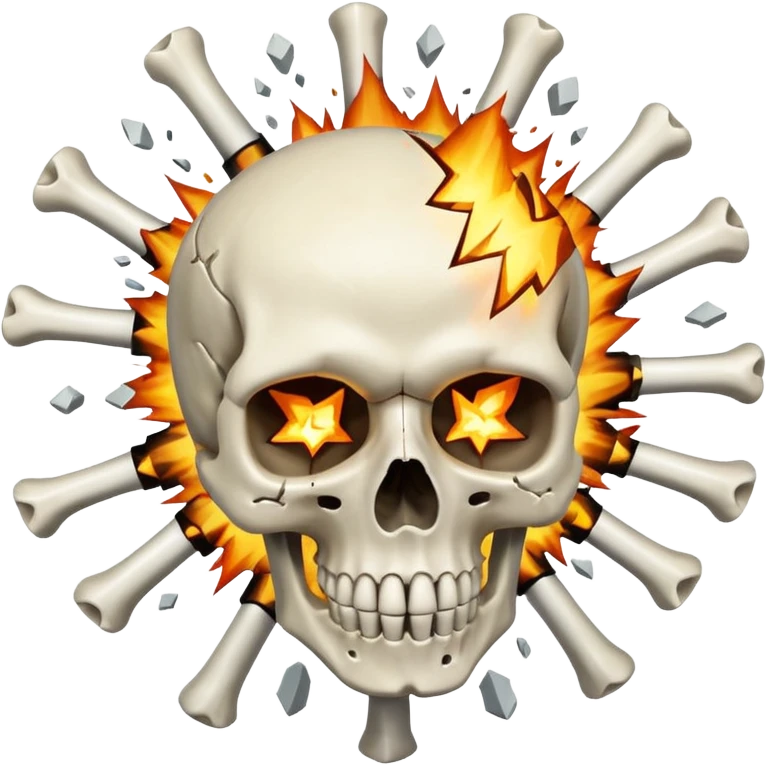 Tête de mort qui explose emoji