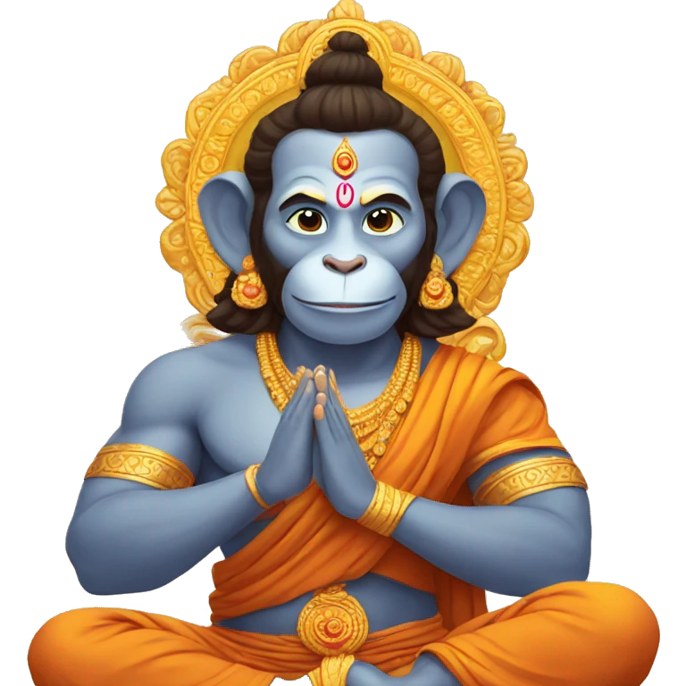 Lord Hanuman meditating  emoji