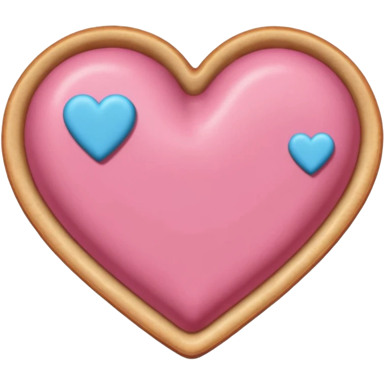 Pan concha en forma de corazón  emoji