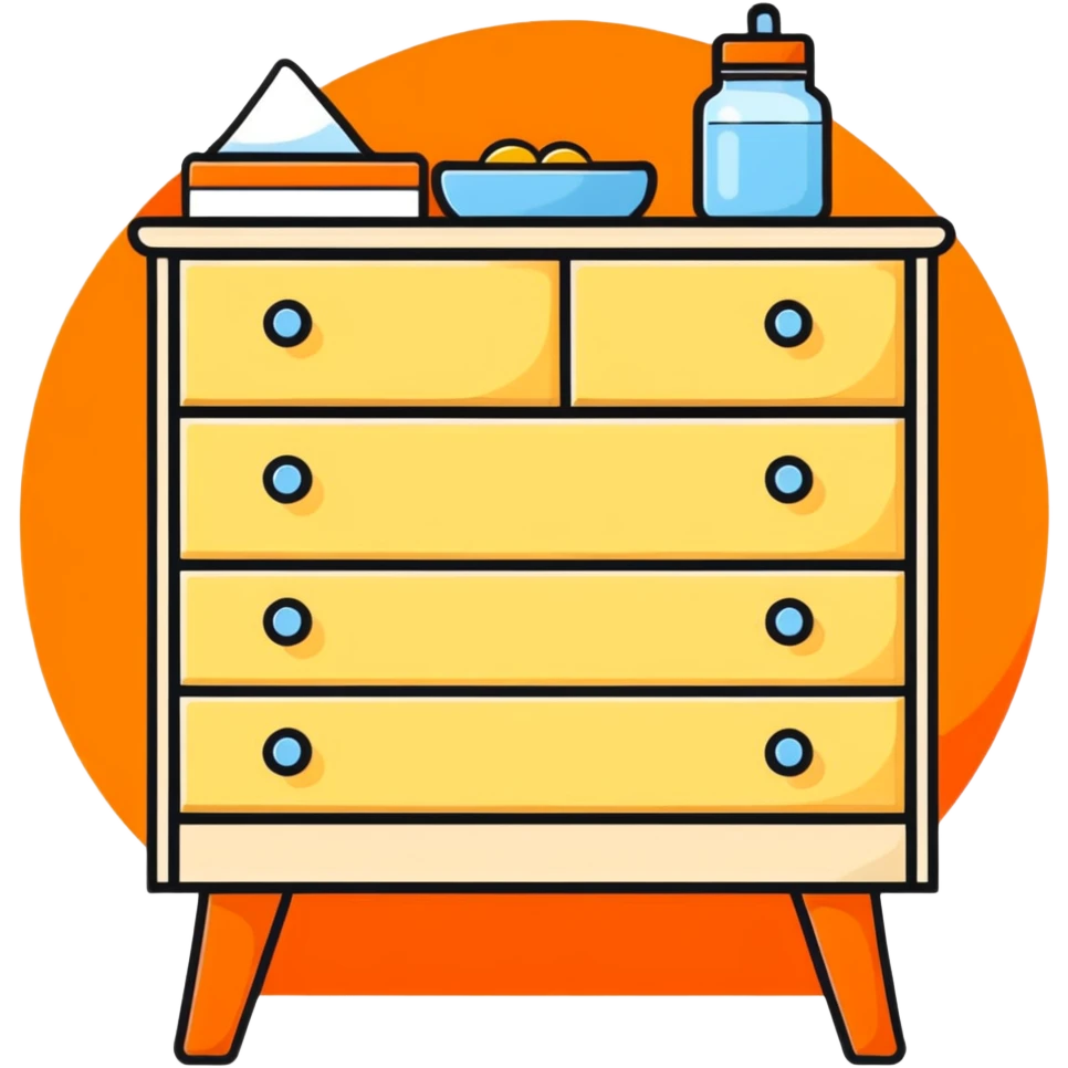 Blue baby dresser drawer emoji
