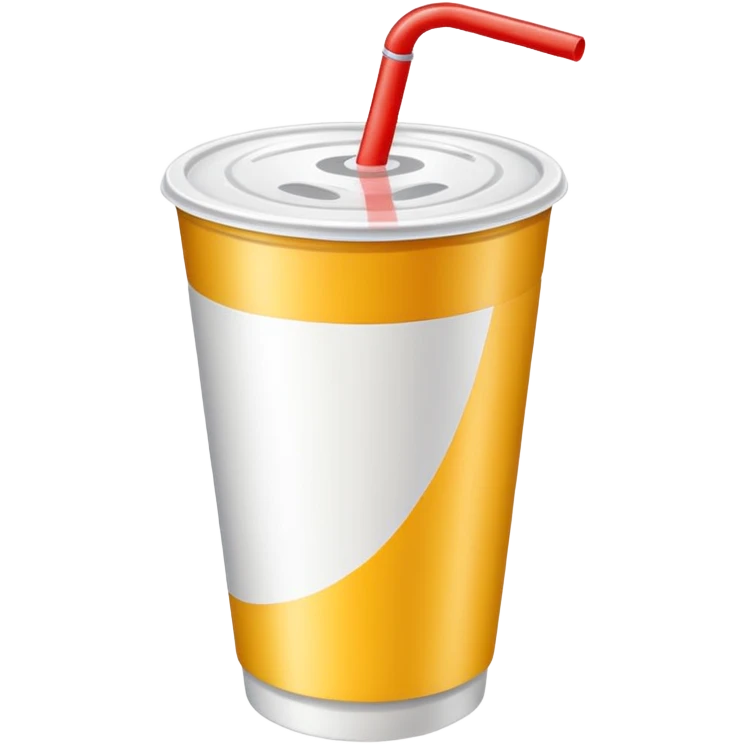plain white soda cup from a fast food restaurant emoji