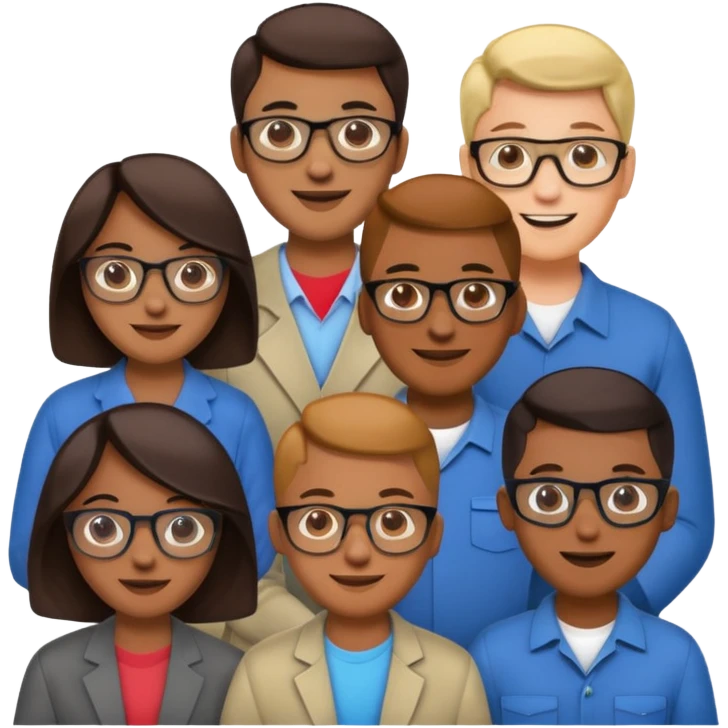Software Engineering team (multi sex and ethnicity) emoji