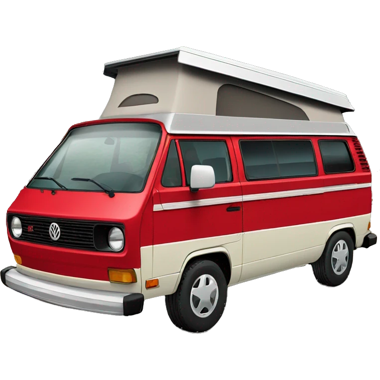 VW Westfalia Vanagon Red Pop Top emoji