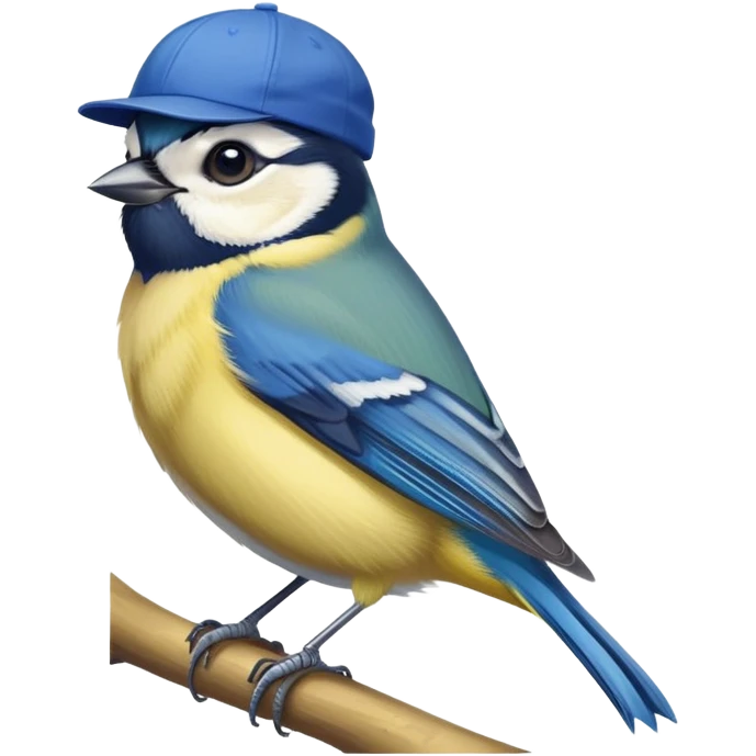 Eurasian blue tit bird with yellow belly and blue cap emoji