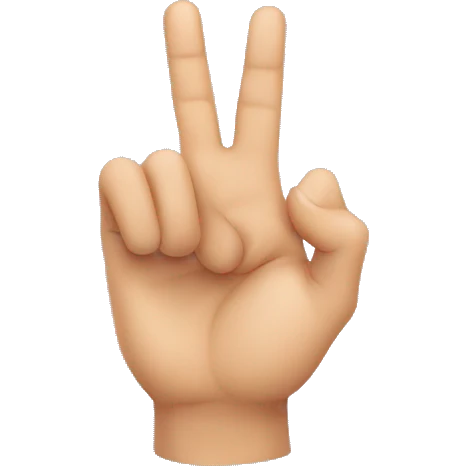 Hand doing heart sign emoji
