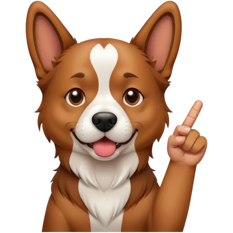 Dog middle finger emoji