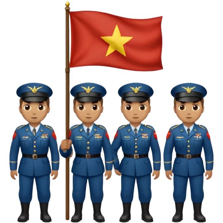 souldiers caryying flag emoji