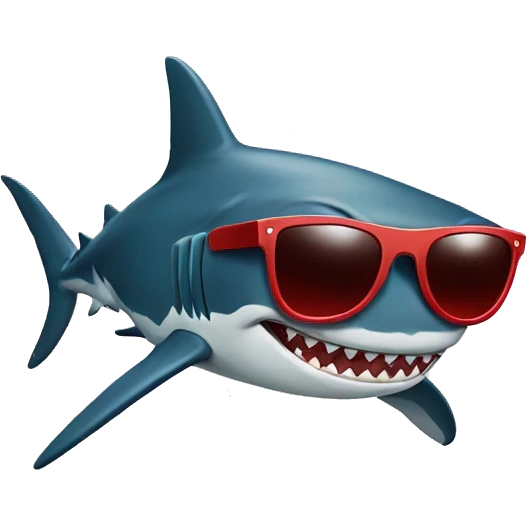 Shark wearing sunglasses  emoji